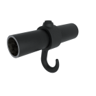 Kapstokhaak 33.7 mm ZWART