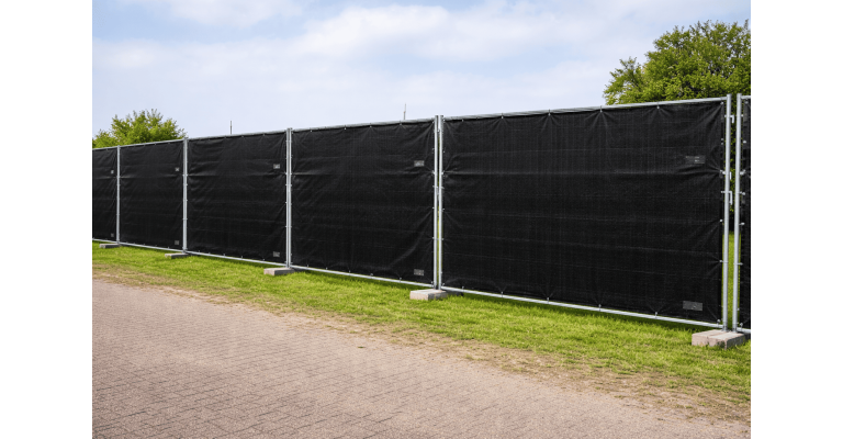 Bouwhekzeil brandvertragend zwart