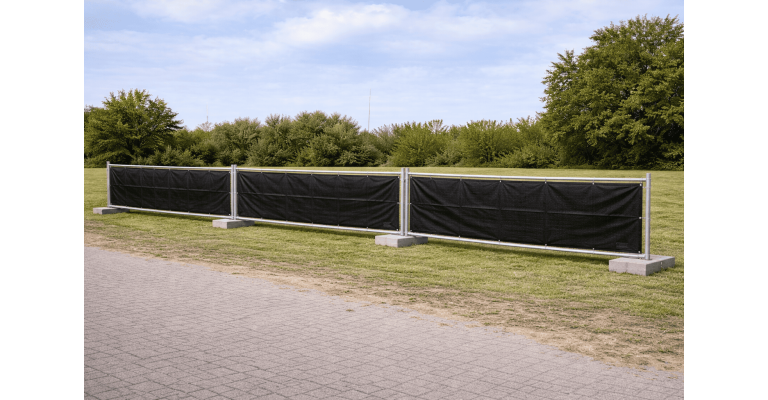 Bouwhekzeil brandvertragend zwart (tbv laag bouwhek)