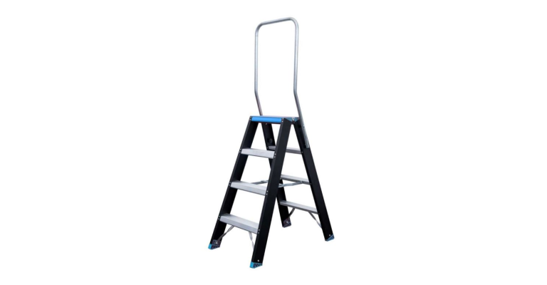 Eurostairs Dubbele Trap 2×4 Treden zwart