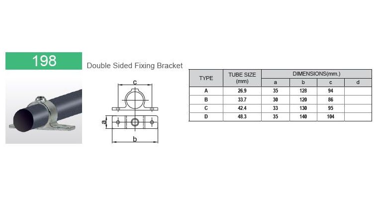Klemring plaatmontage dubbel 48.3 mm