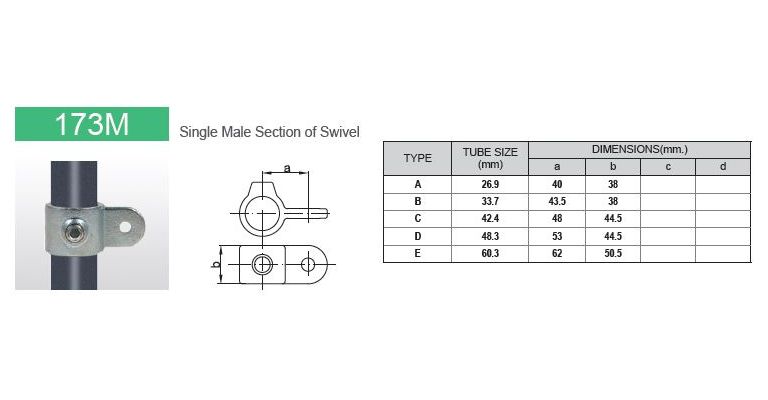 Scharnierdeel M 48.3 mm