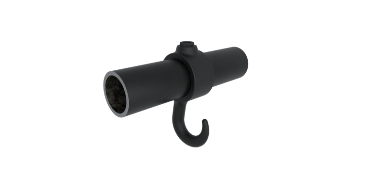 Kapstokhaak 42.4 mm ZWART