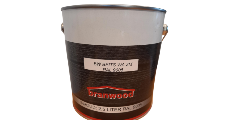 Branwood dekkende beits 2,5 L zwart RAL 9005