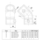 Kort T-stuk 45° Ø 42.4mm