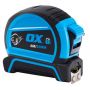Rolmaat OX  PRO 25mm met dubbelzijdig meetlint 8m
