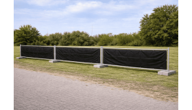 Bouwhekzeil brandvertragend zwart (tbv laag bouwhek)