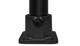 Voetplaat 26,9 mm zwart doorlopend vierkant