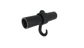 Kapstokhaak 42.4 mm ZWART